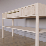 Дизайнерская Консоль с полкой и ящиком Primo Светлый дуб варинант исполнения - 4 | Loft Concept в Рязани