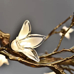 Люстра в виде золотой ветки с цветами Glass Flower Pendant Light варинант исполнения - 9 | Loft Concept в Рязани