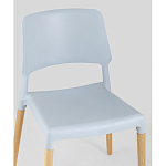 Пластиковый стул на ножках из массива бука Ferret Grey-Blue варинант исполнения - 2 | Loft Concept в Рязани