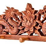 Панно-вешалка из дерева драконы Panel With Animals варинант исполнения - 2 | Loft Concept в Рязани