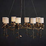 Люстра с каркасом в виде цветков розы и тканевыми абажурами Flowers and Fox Roses варинант исполнения - 4 | Loft Concept в Рязани