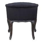 Кресло низкое в стиле прованс Черный Лен Louis French Armchair  варинант исполнения - 3 | Loft Concept в Рязани