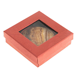 Зеркало карманное складное круглое из натурального камня Оникс в подарочной упаковке Gold Stone Mirrors варинант исполнения - 4 | Loft Concept в Рязани