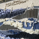 Современное ткачество гобелен в синих оттенках Blue Undine II варинант исполнения - 2 | Loft Concept в Рязани