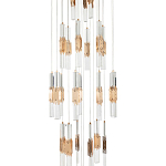 Люстра с прямоугольными плафонами из хрусталя Esme Rectangular Crystal Gold Chandelier варинант исполнения - 4 | Loft Concept в Рязани