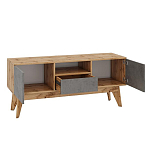 ТВ-тумба с фасадом цвета серый бетон Grace of Furniture  варинант исполнения - 3 | Loft Concept в Рязани