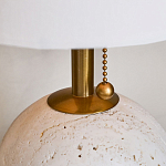 Настольная лампа на круглом основании из натурального камня Bartolomeo варинант исполнения - 2 | Loft Concept в Рязани