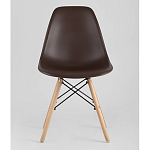 Пластиковый стул на ножках из массива бука Eames Brown варинант исполнения - 4 | Loft Concept в Рязани