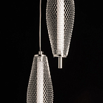 Люстра круглая каскадня с 5-ю плафонами из металлической сетки Mesh Lampshade Lighting варинант исполнения - 8 | Loft Concept в Рязани