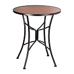 Столик приставной с круглой столешницей на металлическом черном основании Scenical Table варинант исполнения - 1 | Loft Concept в Рязани