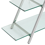 Стеллаж со стеклянными полками на стальном каркасе X-ray варинант исполнения - 5 | Loft Concept в Рязани