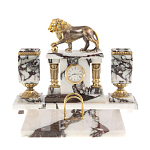 Настольный письменный набор из мрамора с декором в виде льва в подарочной упаковке Marble Accessory варинант исполнения - 1 | Loft Concept в Рязани