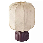 Настольная лампа с фактурным основанием и бежевым тканевым абажуром Modern Textured Table Lamp варинант исполнения - 1 | Loft Concept в Рязани