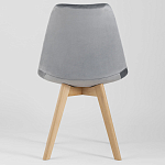 Стул с мягким велюровым сиденьем Arvika Grey варинант исполнения - 4 | Loft Concept в Рязани