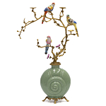 Фарфоровый подсвечник с бронзовым декором Eden Garden варинант исполнения - 1 | Loft Concept в Рязани