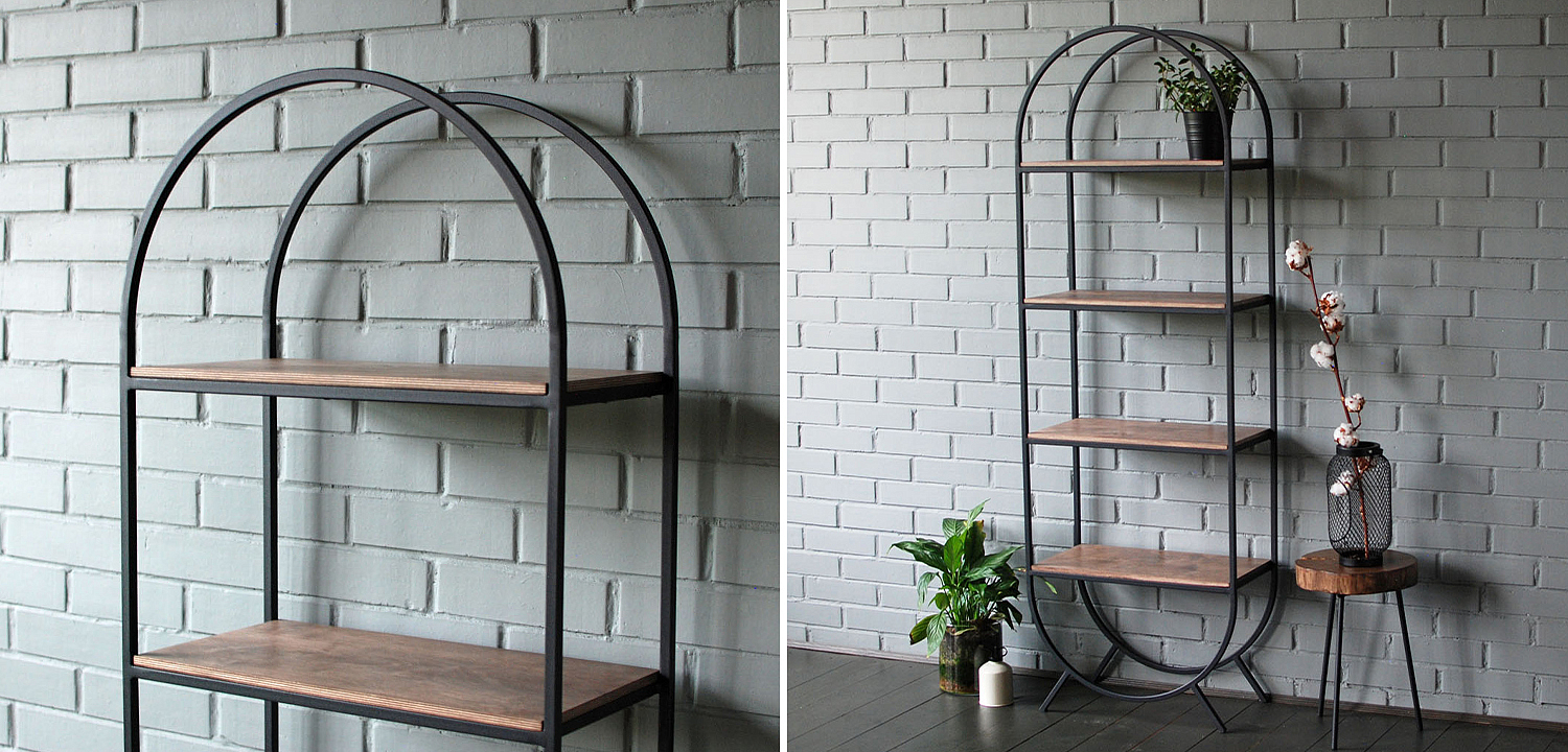 Стеллаж Lugo Industrial Metal Rust Black Rack Стеллаж Lugo Industrial Metal Rust Black Rack - Loft-Concept в Рязани