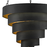 Подвесной светильник в форме спирали черный с золотой внутренней отделкой Warm Glow варинант исполнения - 1 | Loft Concept в Рязани