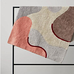 Ковер из хлопка с абстрактным принтом бежевого цвета Elysian Flow Blush варинант исполнения - 6 | Loft Concept в Рязани