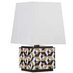 Настольная лампа с фигурным узором и трапециевидным абажуром Сonundrum варинант исполнения - 3 | Loft Concept в Рязани