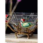 Чаша квадратная из прозрачного стекла с фигурками разноцветных птиц Eden Garden варинант исполнения - 3 | Loft Concept в Рязани