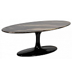Стол журнальный овальный с столешницей из искусственного мрамора Alonso Gloss варинант исполнения - 2 | Loft Concept в Рязани