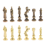 Шахматы Ренессанс из бронзы с доской из натурального камня Змеевик Decorative Thematic Chess варинант исполнения - 5 | Loft Concept в Рязани