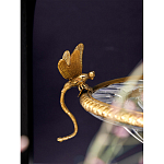 Чаша из прозрачного стекла с рельефным ободком и фигурками стрекоз Eden Garden варинант исполнения - 4 | Loft Concept в Рязани