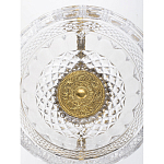 Чаша из рельефного стекла прозрачного цвета на бронзовой подставке Eden Garden варинант исполнения - 4 | Loft Concept в Рязани