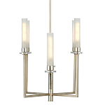 Люстра с 6-ю белыми матовыми плафонами из стекла в форме цилиндра Longitude варинант исполнения - 4 | Loft Concept в Рязани