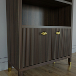 Книжный Стеллаж Elsa Dreams Walnut с задней стенкой варинант исполнения - 2 | Loft Concept в Рязани