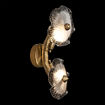 Бра с ветвистыми бронзовыми элементами и стеклянными рифлеными дисками Textured Glass Bra варинант исполнения - 5 | Loft Concept в Рязани