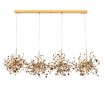 Люстра подвесная из четырех частей с металлическими круглыми элементами Terzani Argent варинант исполнения - 2 | Loft Concept в Рязани