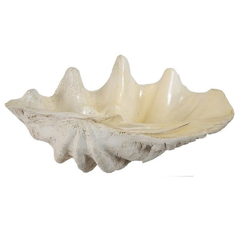 Блюдо декоративное в виде ракушки Seashell Белый Бежевый Блюдо декоративное в виде ракушки Seashell Белый Бежевый в Рязани | Loft Concept
