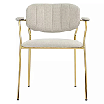 Стул Singer Chair с подлокотниками серый на золотистых ножках варинант исполнения - 1 | Loft Concept в Рязани