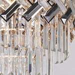 Люстра многоярусная с переплетенными металлическими элементами черного и золотого цвета и прозрачными хрустальными подвесками Empire Chandelier Crystal варинант исполнения - 4 | Loft Concept в Рязани