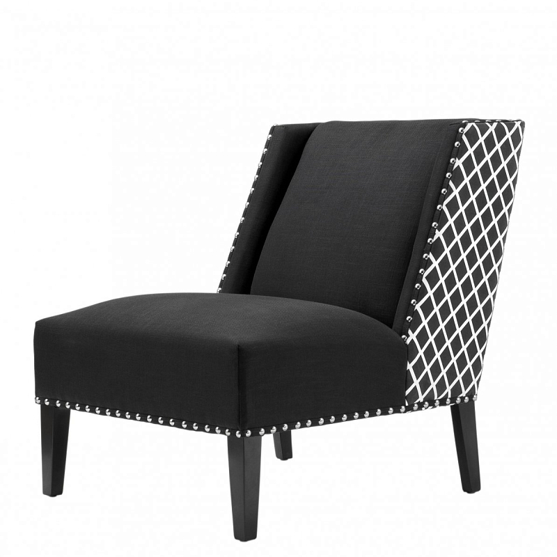 Кресло Eichholtz Chair Columbia Черно-белый Черный в Рязани | Loft Concept 