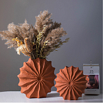 Ваза керамическая в виде круглой терракотовой морской раковины Galapagos варинант исполнения - 2 | Loft Concept в Рязани