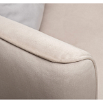 Диван двухместный раскладной светло-серый с кантом Pride варинант исполнения - 6 | Loft Concept в Рязани