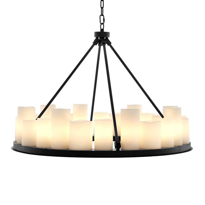 Люстра Chandelier Commodore Сircle Черный Белый Люстра Chandelier Commodore Сircle Черный Белый в Рязани | Loft Concept