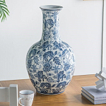 Ваза с классическим узором шинуазри синего цвета Blue & White Ornament  варинант исполнения - 5 | Loft Concept в Рязани