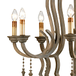 Люстра деревянная с подвесками Gray Curved Profile варинант исполнения - 1 | Loft Concept в Рязани