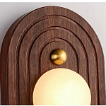 Настенный светильник с деревянным резным основанием Wood Wall Lamp варинант исполнения - 1 | Loft Concept в Рязани