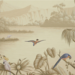 Обои ручная роспись Le Brésil Amarelo Sepia варинант исполнения - 2 | Loft Concept в Рязани