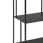 Высокий стеллаж из металла Menzie High Metal Rack Black варинант исполнения - 3 | Loft Concept в Рязани