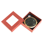 Зеркало карманное двухстороннее круглое из натурального камня Серафинит в подарочной упаковке Gold Stone Mirrors варинант исполнения - 3 | Loft Concept в Рязани