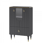 Витрина низкая двухдверная с ящиком Expanses of Beauty Graphite варинант исполнения - 1 | Loft Concept в Рязани