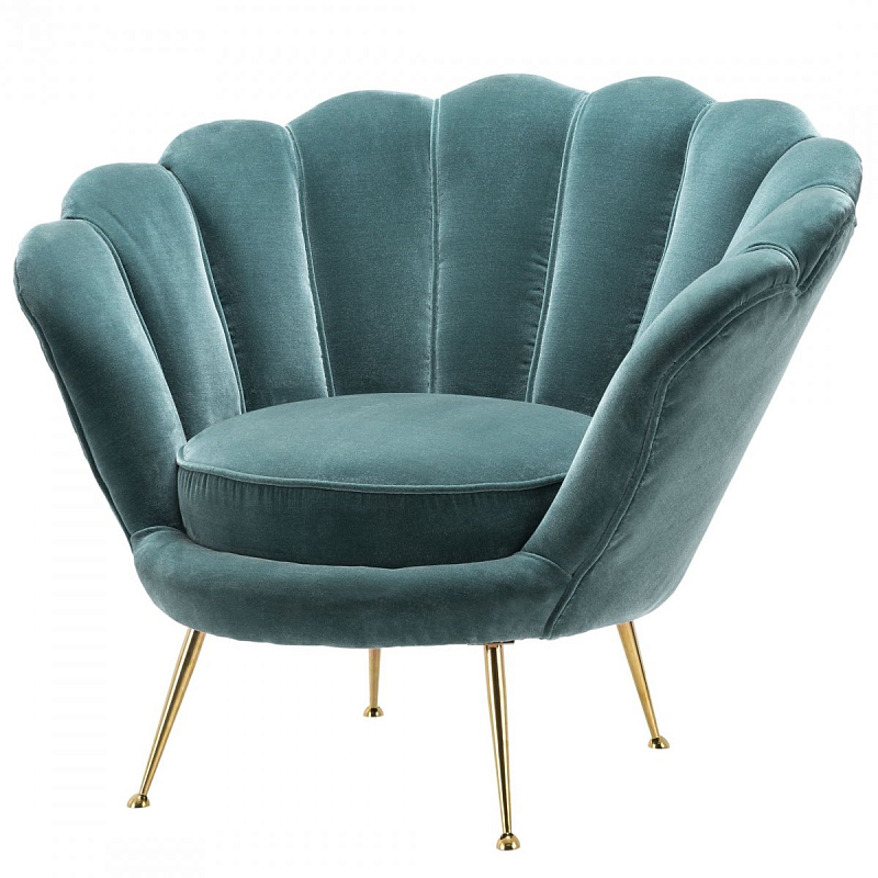Кресло Eichholtz Chair Trapezium Turquoise Бирюзовый Латунь Кресло Eichholtz Chair Trapezium Turquoise Бирюзовый Латунь в Рязани | Loft Concept