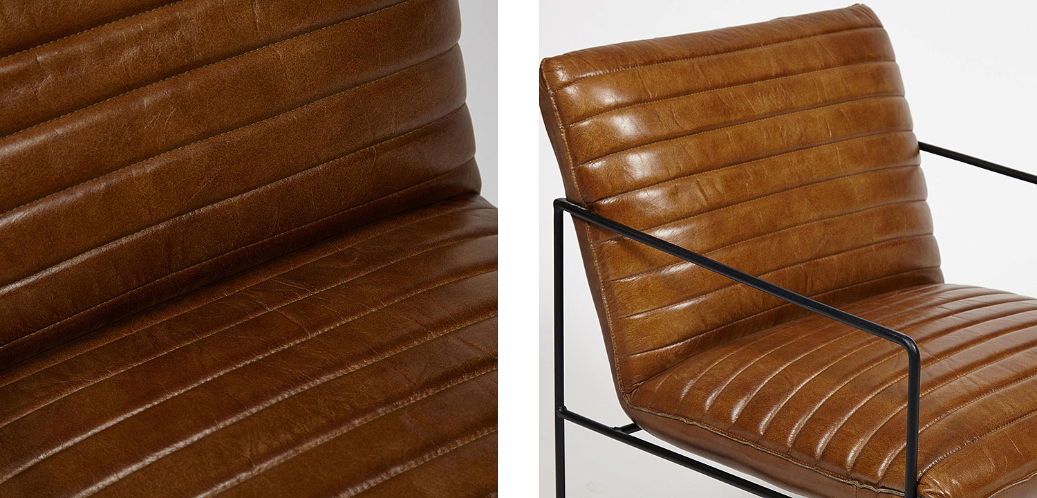 Кресло Industrial Frame buffalo leather armchair Кресло Industrial Frame buffalo leather armchair - Loft-Concept в Рязани