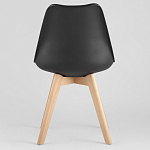 Стул с основой из пластика и мягким сиденьем Arvika Black варинант исполнения - 4 | Loft Concept в Рязани