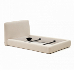 Кровать со съемным бежевым чехлом из ткани букле White Boucle Collection варинант исполнения - 2 | Loft Concept в Рязани